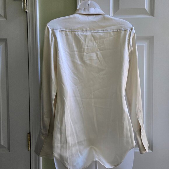 SABLYN Vincent B Slim Fit Button Down Top in Gardenia Size XS - Picture 8 of 14